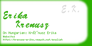 erika krenusz business card